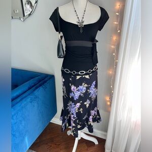 true vintage 90s midi skirt